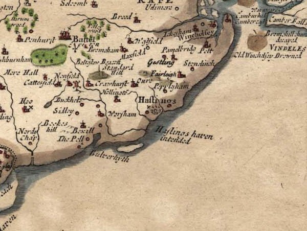 Map of Sussex by Robert Morden 1695