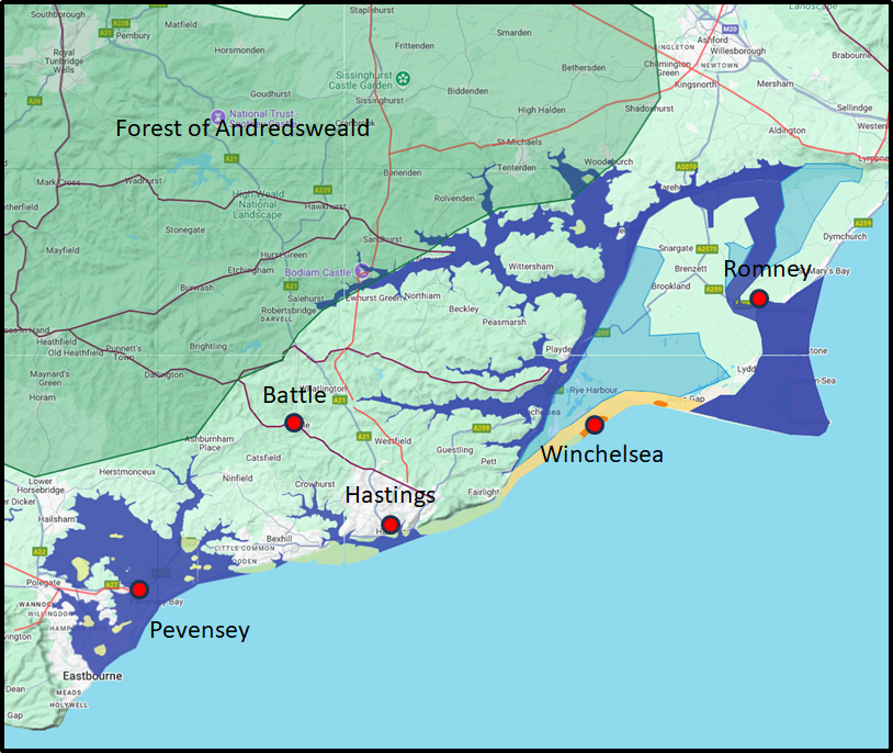 Landscape of the Hastings Area 1066AD