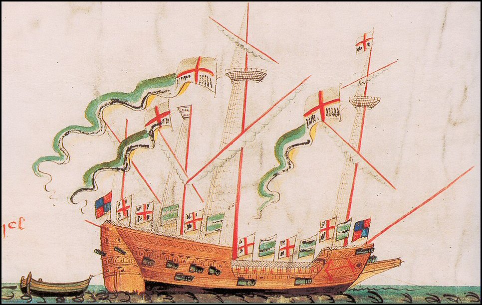 The Grand Mistress, a galleass built at Smallhythe Kent