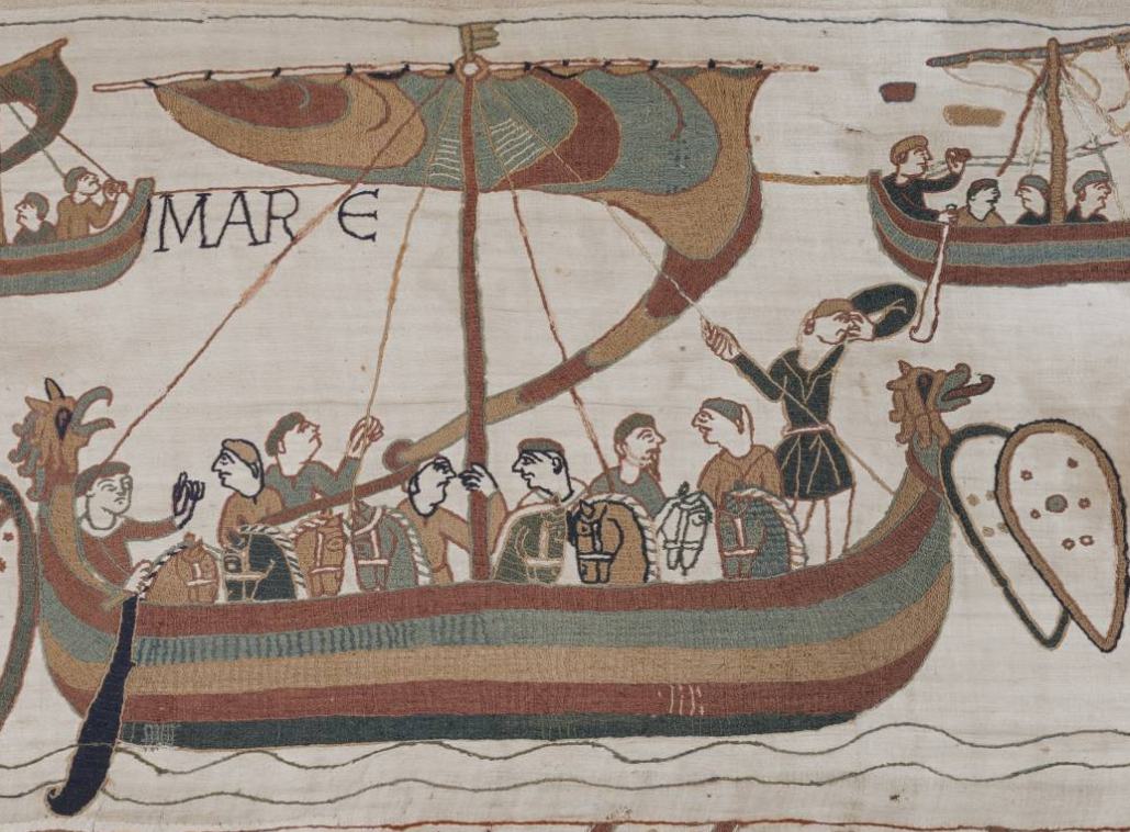 Horses in a Knarr from the Bayeux Tapestry