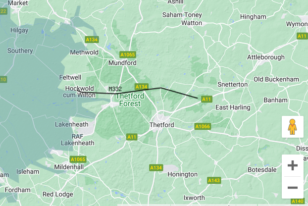 Detailed route for Margary M332