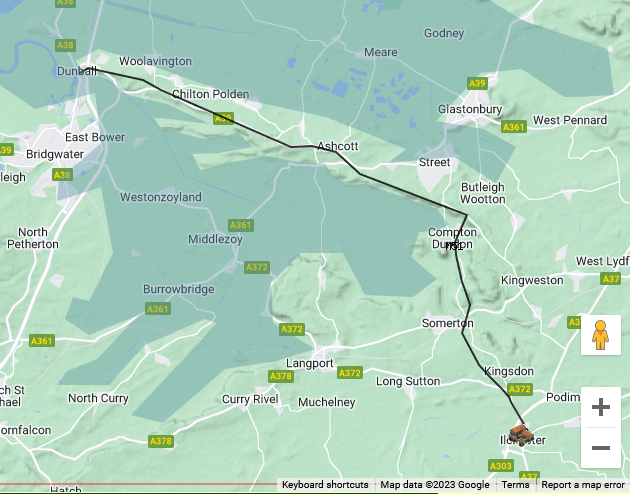 Detailed route for Margary M51