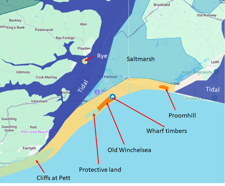 Rye harbour area in Saxon/Norman Times