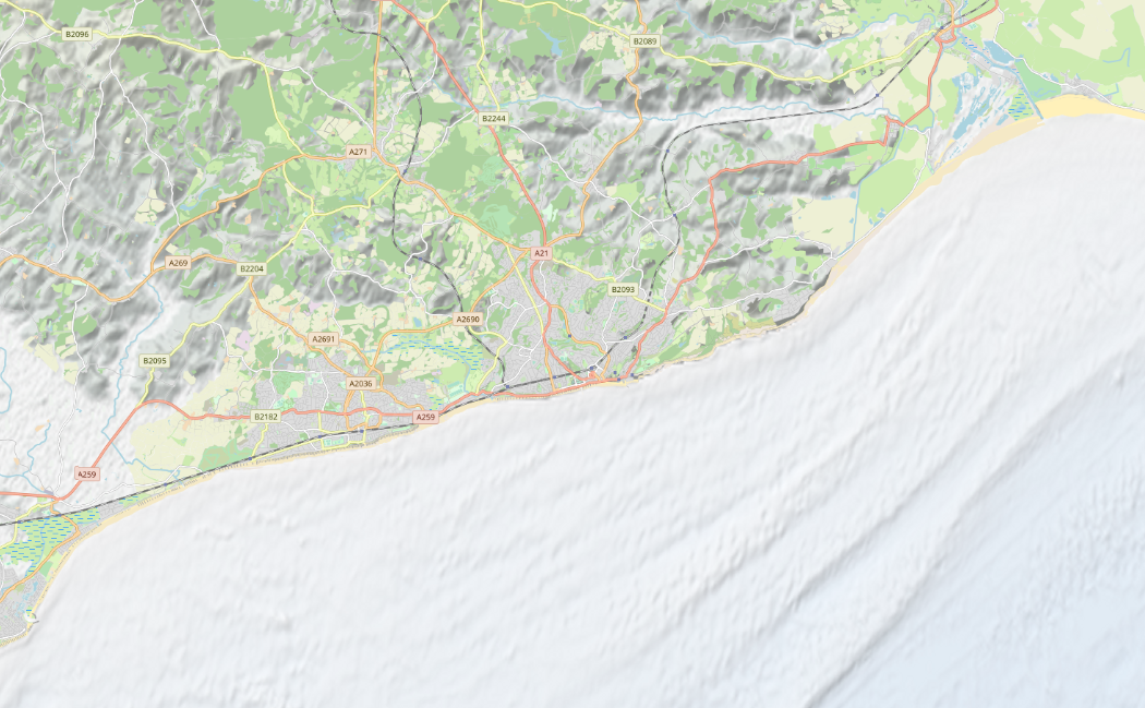 Rye harbour area bathymetry