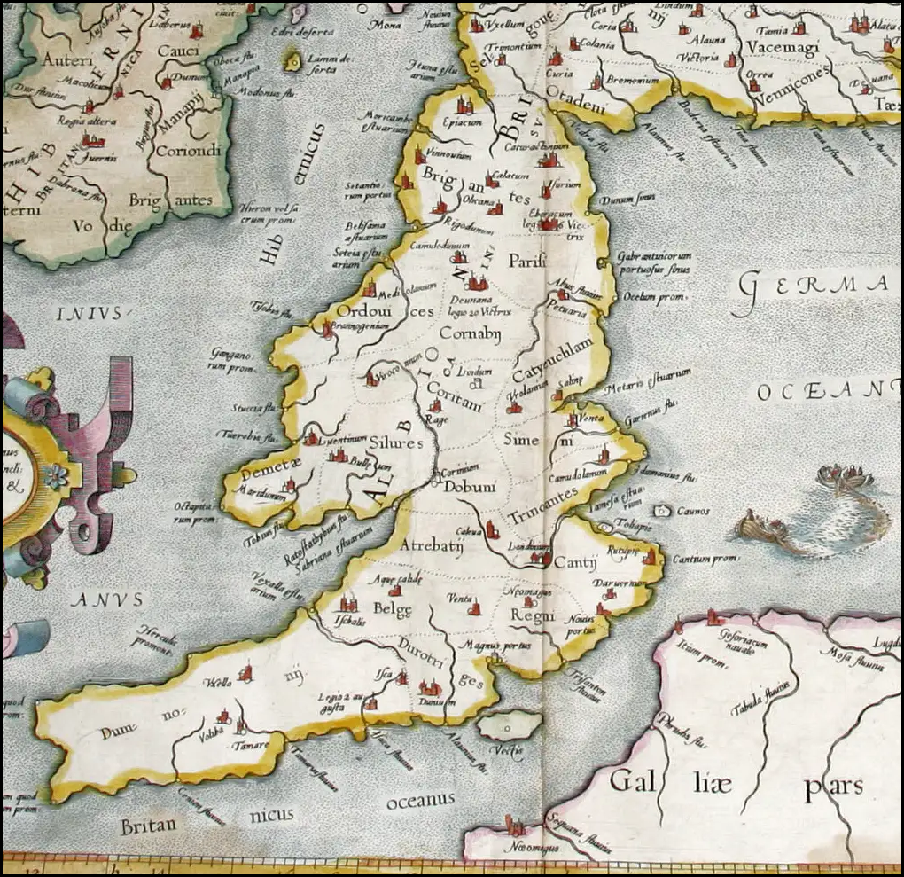 Image of Hibernia from Tabula Prima Europa