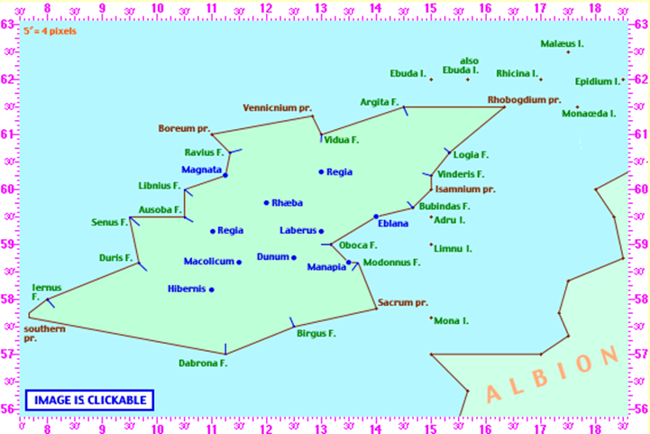 Map of Hibernia - Bill Thayer - LacusCurtius