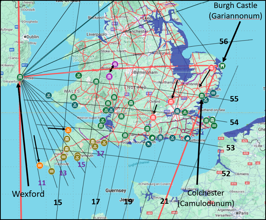 Ptolemy map of Albion - Southern Britain