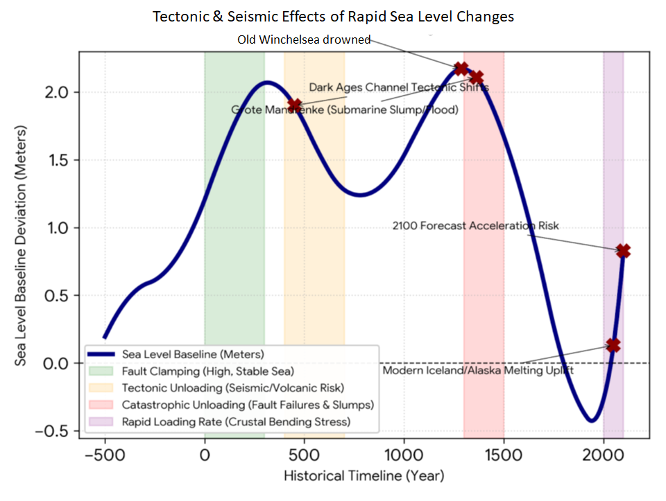a chart showing the seismicity induced by sea levels