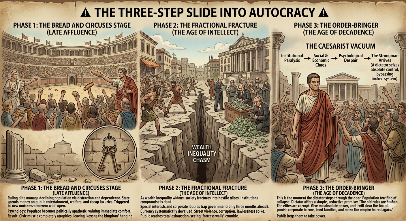 The three steps into Autocracy