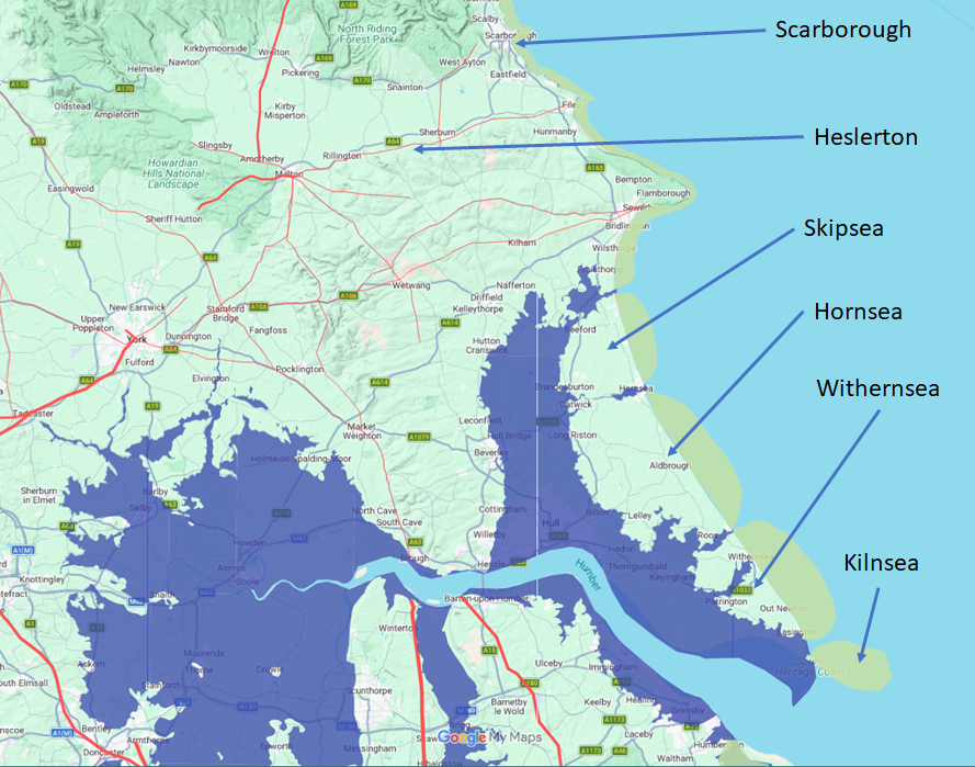 A theoretical representation of the Yorkshire coast in 1066AD