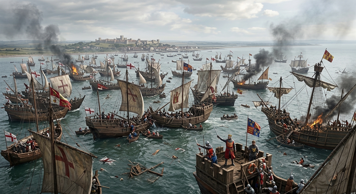 An AI representation of the Battle of Winchelsea