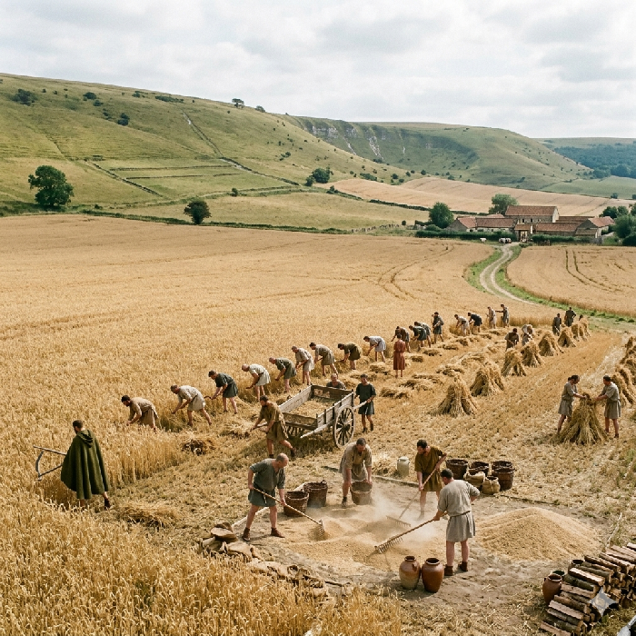 Romans looking after cattle and operating a tannery