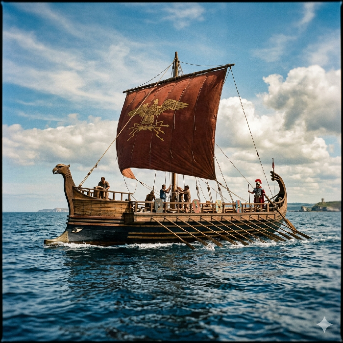 Roman galley in the English Channel