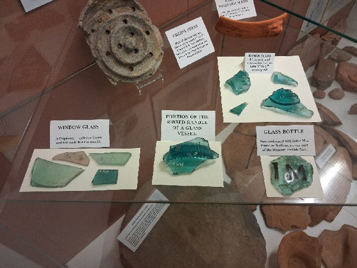 an example of Roman glass from Battle Museum
