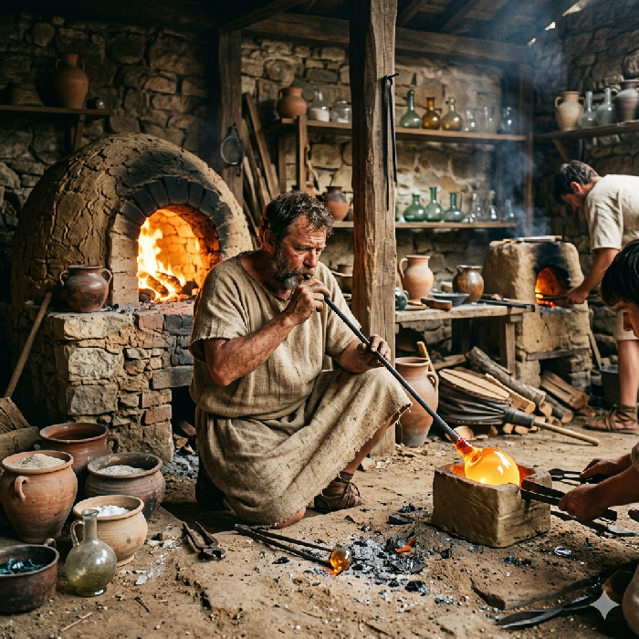 Roman secondary glass manufacturing