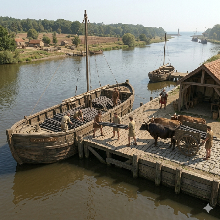 Offloading the skelps to a barge